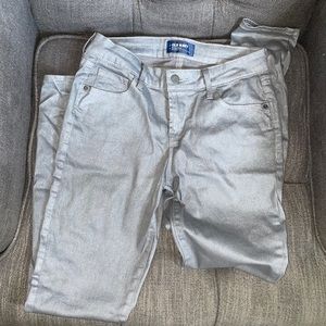 Silver metallic jeans